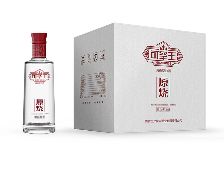 可罕王原烧 42度清香型白酒500ML*6瓶整箱装
