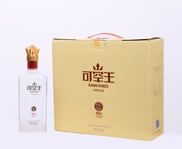 可罕王微品VIP 42度浓香型白酒500ML*4*3